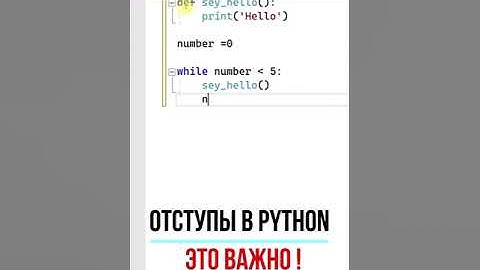 Отступы в Python   это важно!  #shorts #Python #программирование #coding