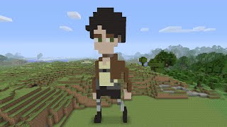 Minecraft Pixel Art - Eren Jeager from Attack On Titan