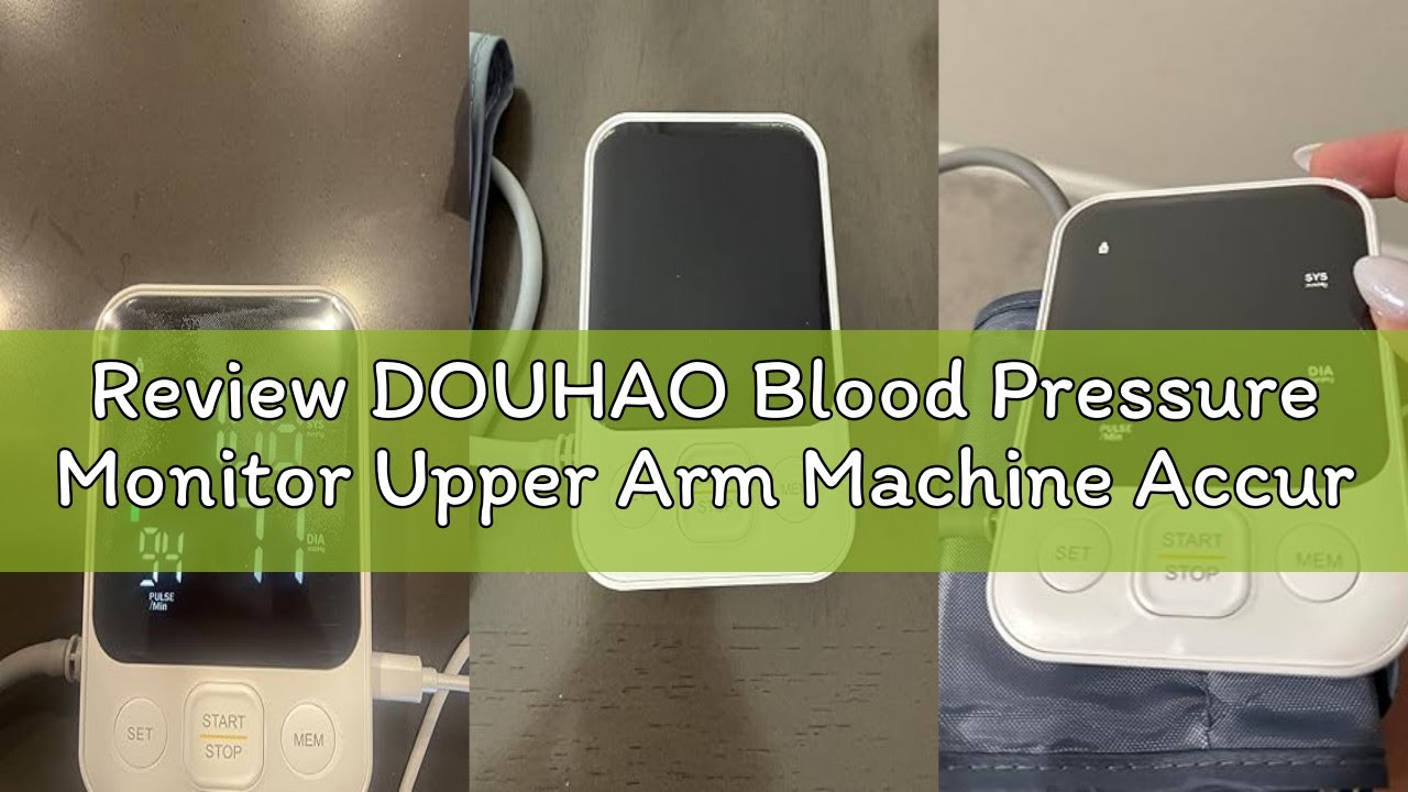 Review DOUHAO Blood Pressure Monitor Upper Arm Machine Accurate Adjustable BP Cuff Kit Led Backlit D