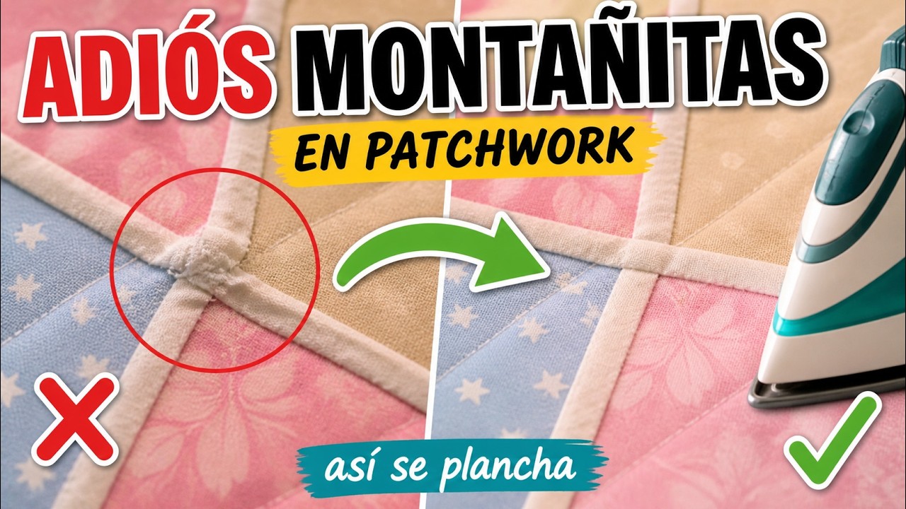 Cómo planchar costuras en patchwork (sin montañitas). #patchwork