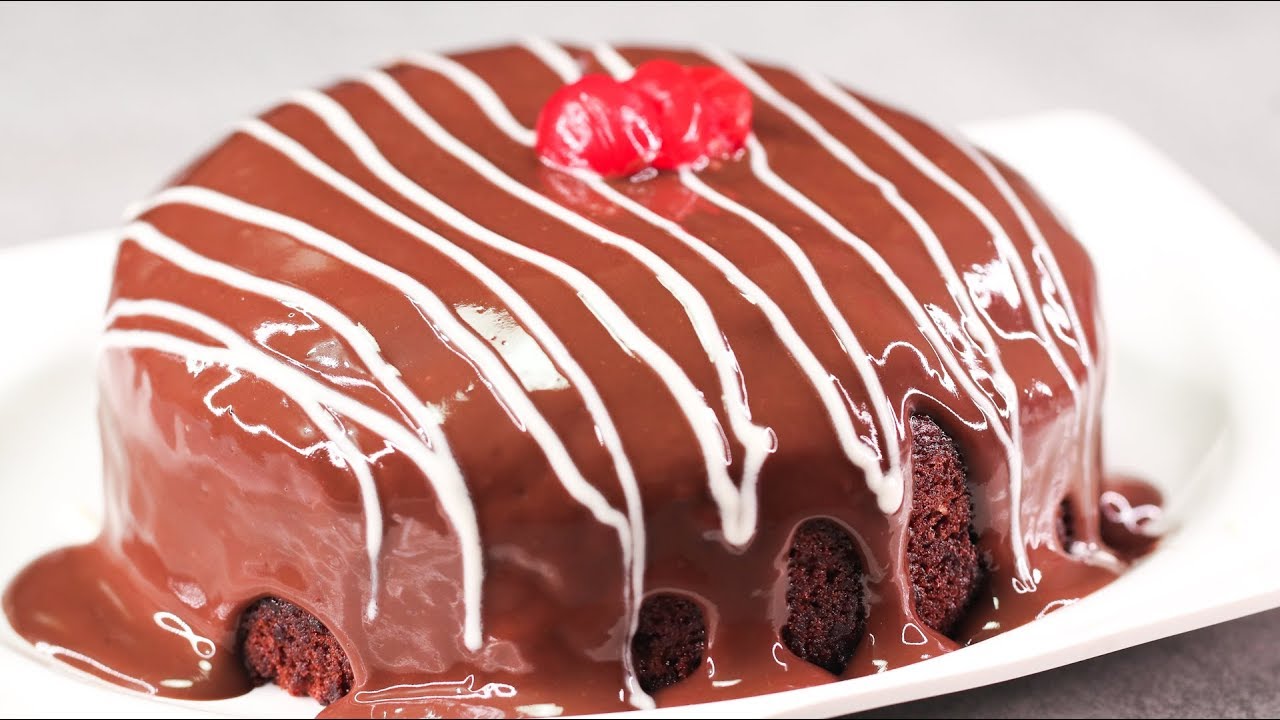 NO BAKE CHOCOLATE PUDDING CAKE l EGGLESS & WITHOUT OVEN