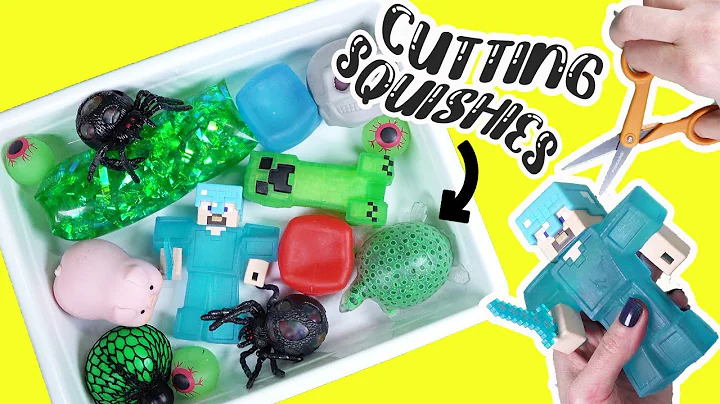 Minecraft Movie Cutting Squishies into One Bowl!