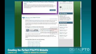 PT9 - Widgets & Sidebar - Creating a Great PTA Website