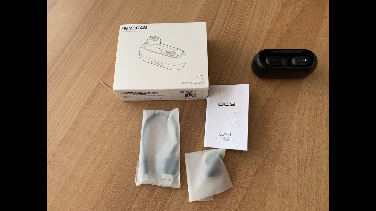 Auricolari Bluetooth 5.0, HOMSCAM QCY-T1 - YouTube