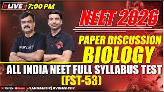 LIVE NEET 2026 | BIOLOGY PAPER DISCUSSION | All India FULL SYLLABUS TEST (FST-53) | NEW LIGHT NEET screenshot 5