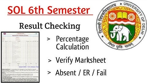 SOL 6th semester Result Checking l Percentage Calculation l verify Marksheet l Ab ER F Complete info