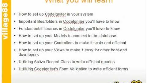 CodeIgniter PHP Framework - Crash Course