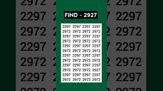 ASMR Eye Test 👁️ | Find 2927 Hidden Fast! | Most Relaxing Focus Challenge #Shorts