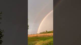 Have you ever witnessed double rainbow before?🩷🌈 #naturelovers #rawnature #raibow #sky