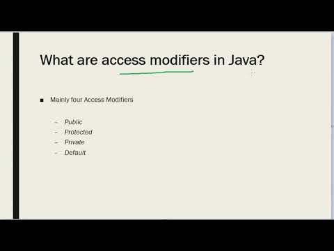 Access Modifiers Java