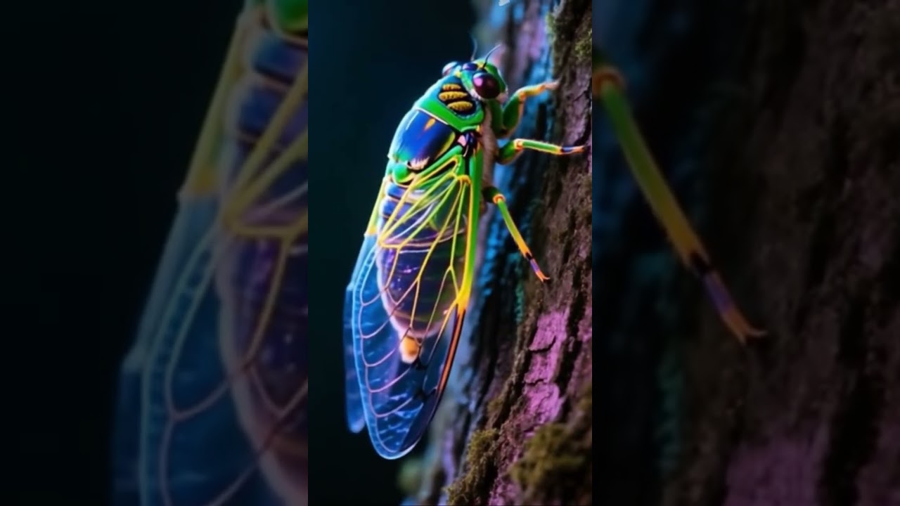 🌌 The Glowing Cicada You’ve Never Seen Before! 