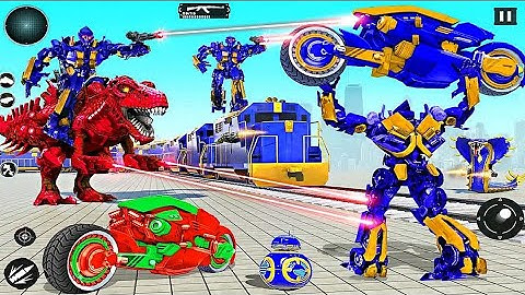 Futuristic Flying Robot Car Transform City War - Android iOS Gameplay