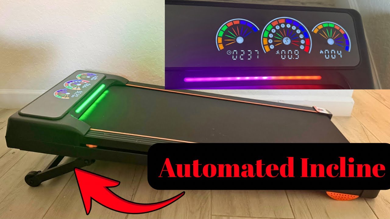 Under Desk Walking Pad With Auto Incline Perfect for Home and Workdays