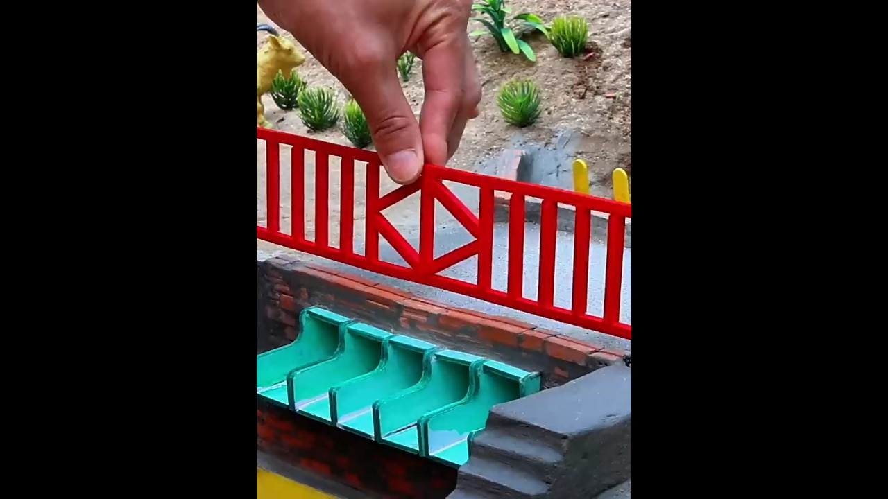 Building a Majestic Mini Water Dam with Tiny Bricks 