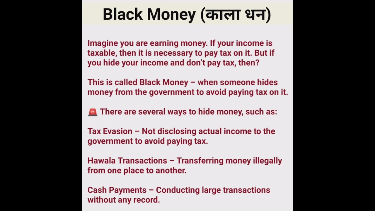 Black Money Explained: How It Works & Why It’s Dangerous! 
