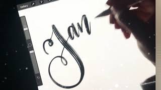 iPad Pro Lettering with Apple Pencil - January screenshot 4