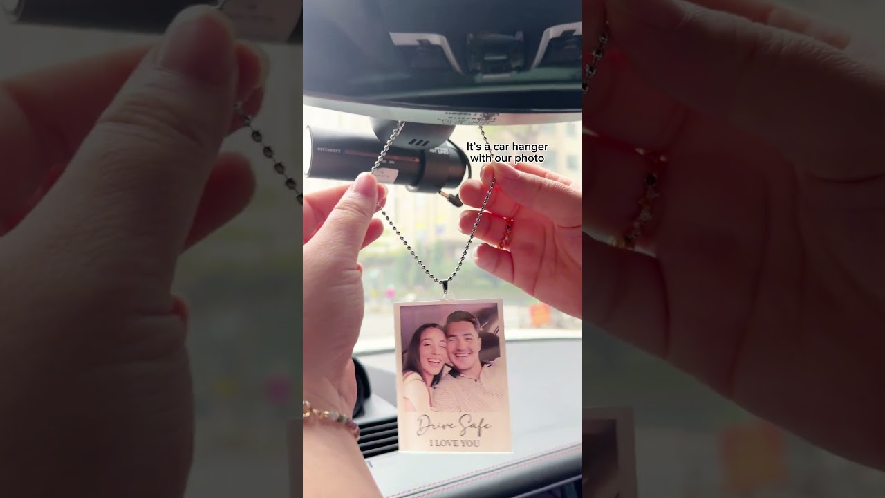 Drive Safe I Love You | Personalized Photo Rear View Mirror Accessoryicon|