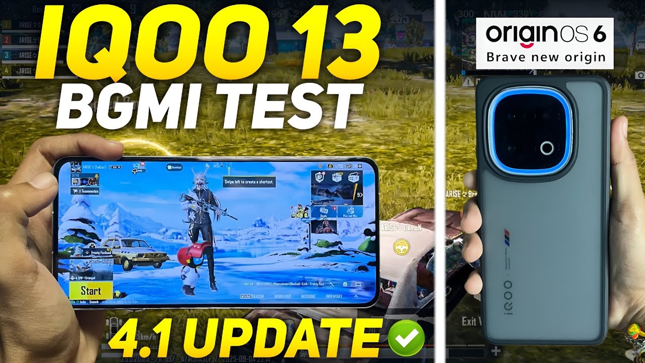 IQOO 13 BGMI 4.1 TEST 120 FPS AFTER ORIGIN OS 6 🔥 BGMI GAMEPLAY | GAMING PHONE UNDER 50000 RS