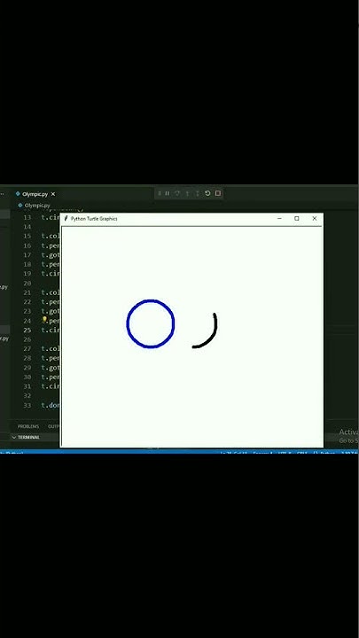 Created Olympic logo using python code - YouTube