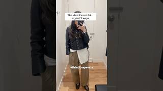 Styling the viral Zara shirt different ways #zara #outfitideas #springfashion #outfitinspiration