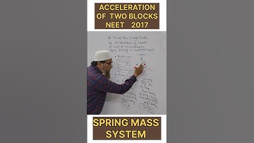 Acceleration of two blocks | Spring Mass System | NEET 2017 #shorts #youtubeshorts #shortvideo #neet