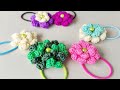 How to crochet puff flower hair tie