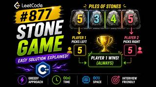 LeetCode #877 Stone Game | Easy Solution Explained (C++)