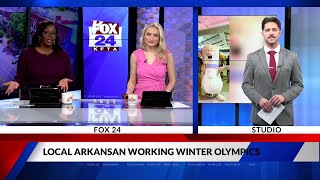 Local Arkansan working Winter Olympics