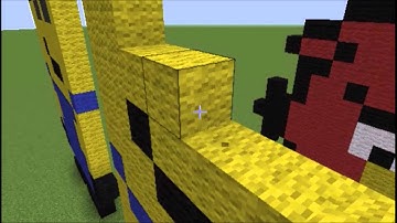 Minecraft Tutorial : How To Make A Minion From Despicable Me Pixel Art