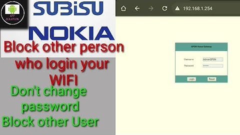 how to block users/hacker in subisu wifi how to safe wifi from others