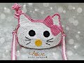 شنطة كروشيه موديل لولو كاتي للاطفال بخيط المكرميه ceochet hello kitty 🐱 💼