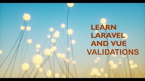 Lesson 8 Laravel and Vue Form Validation With Composition API