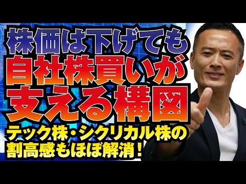 【グローバルマクロ戦略（無料）】株価は下げても自社株買いが支える構図！テック株・シクリカル株の割高感もほぼ解消！3月・4月の上昇に備える！
