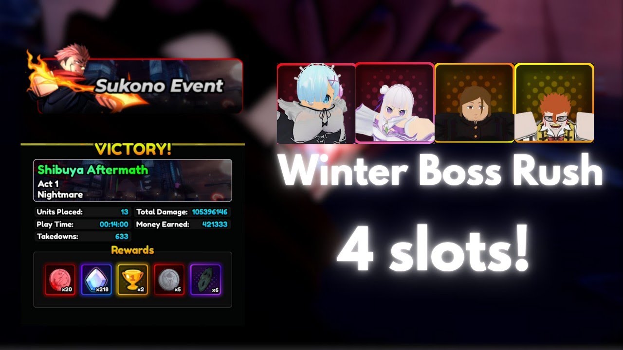 Sukuna Boss Event for newbies (4 slots) | Anime Vanguards