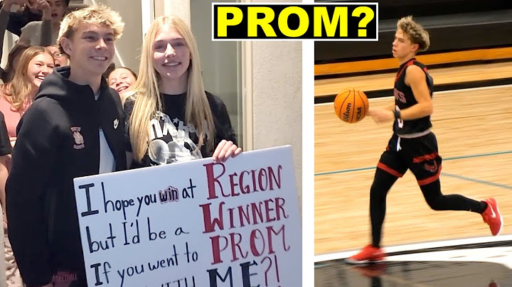 BASKETBALL PLAYER ASKS CHEERLEADER TO PROM AFTER BIG WIN ON THE ROAD! 🏀