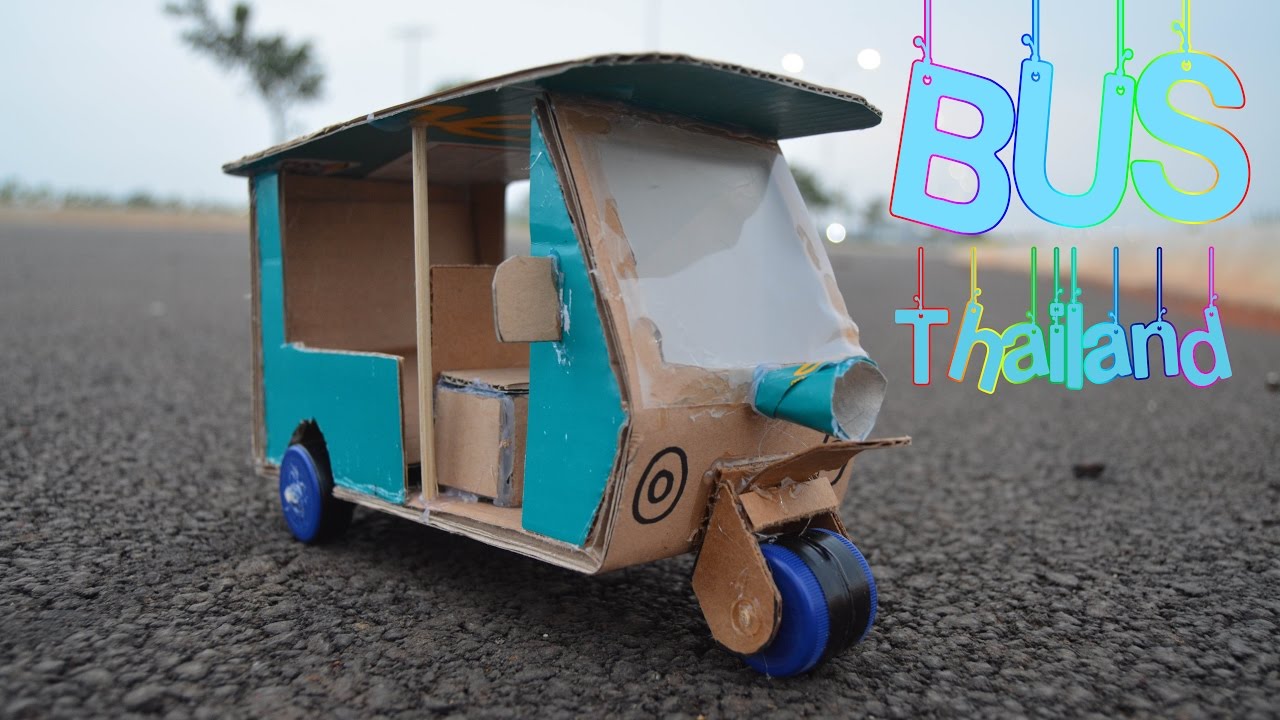 Wow Cara Membuat Bus Thailand Diy Mainan kendaraan 