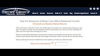 How The Sequence of Returns can Affect YOUR Retirement Income: Calculator