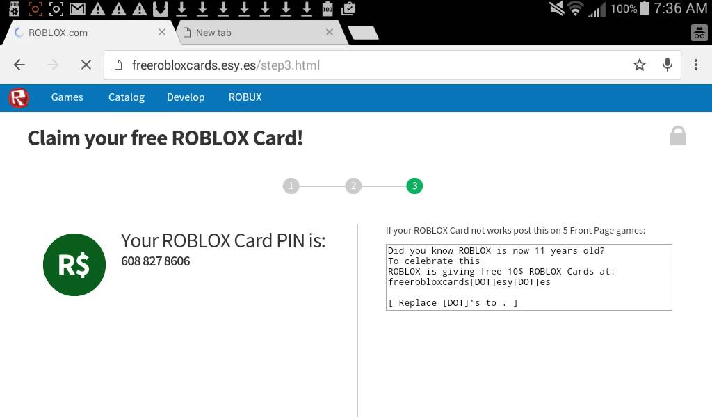 Roblox Card Number