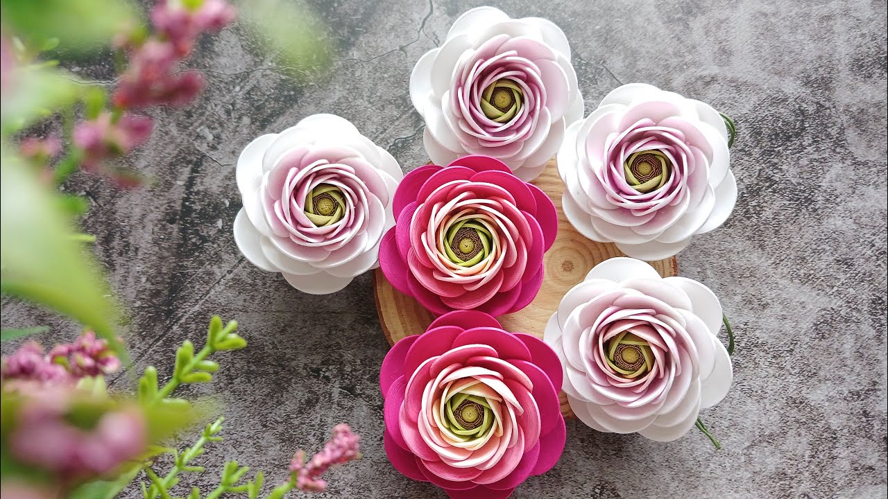 Quilling Flowers Ranunculus | DIY Paper Quilling
