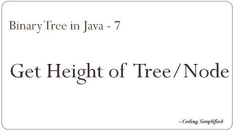 Binary Tree in Java - 7: Get Height of a Binary Tree/Node