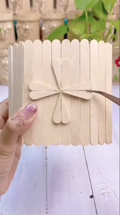Artesanato com palitos de picolé