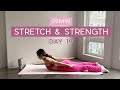 Day 19 1 Month Pilates Plan 20MIN Stretch Strength No Repeats Beginner Friendly