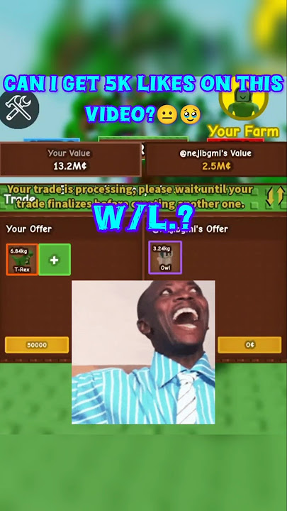 OMG.?😱 Pet Trading💥 Added T-rex 🤡 For Mythical Owl.?💀📈 #growagarden #roblox #trending #shorts
