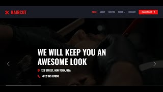 Hair Studio Website| HTML CSS JS Bootstrap | Code With Nabeel