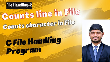 C Program to Count no of Lines and character in a Text File |File Handling in C| Coder