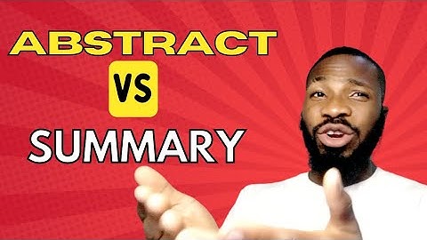 Abstract and Summary, What