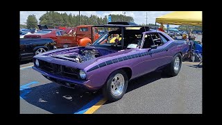 72 Cuda being trailered up.