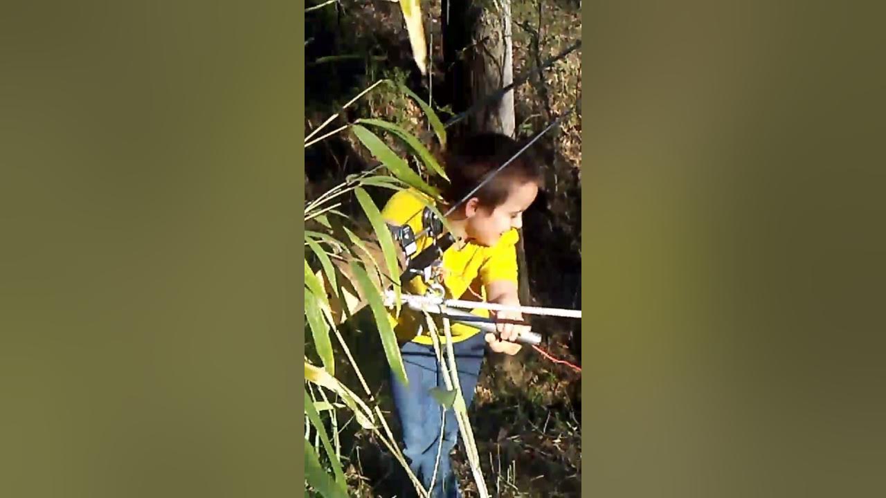 Homemade zip line YouTube