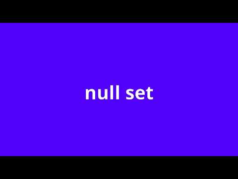 what is the meaning of null set