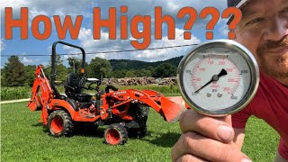 More Backhoe Strength for $14  What You Need to Know to Raise Hydraulic Pressure  Kubota BX23S